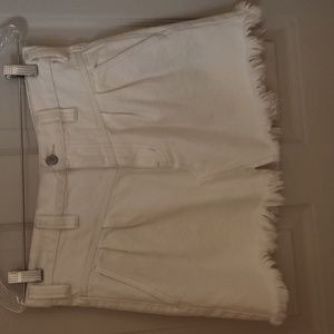 Free People Side Car Mini Skirt White Clay